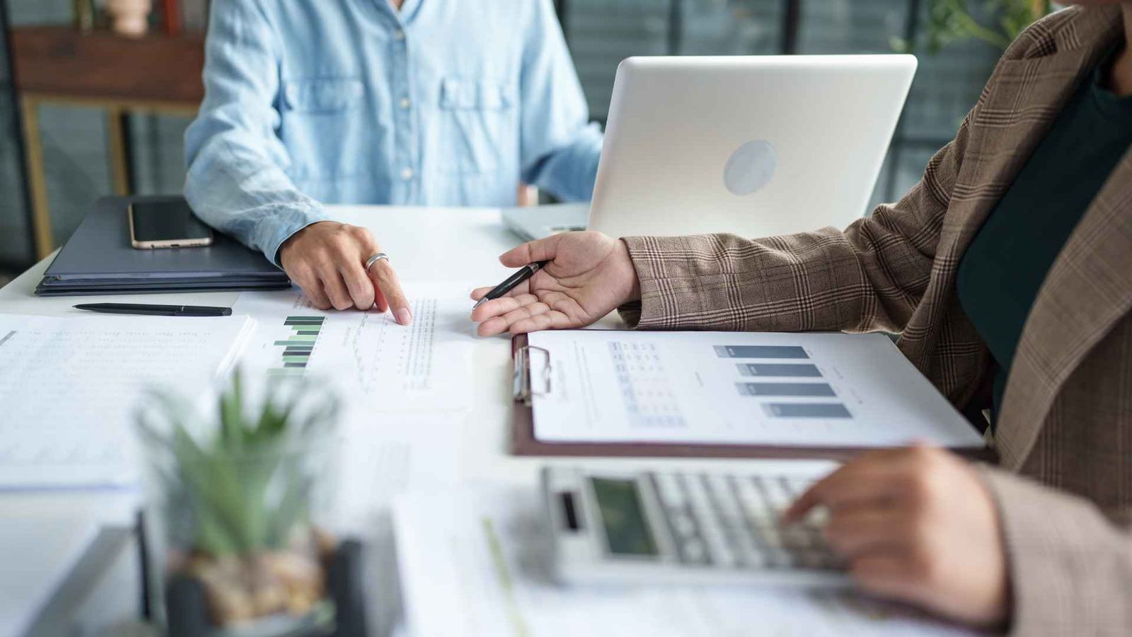 Team collaborating on a client report